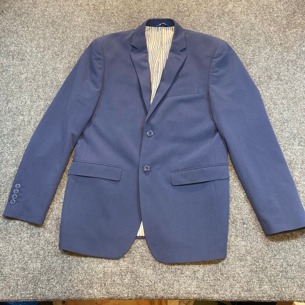 Tempo Stretch Mens 40R Blue High Performance Comfort Renoir Slim Trim Fit Blazer